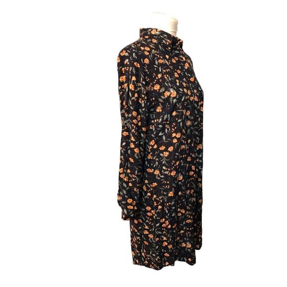 Polo Live black and orange ditzy floral shirt dress - Picture 4 of 12